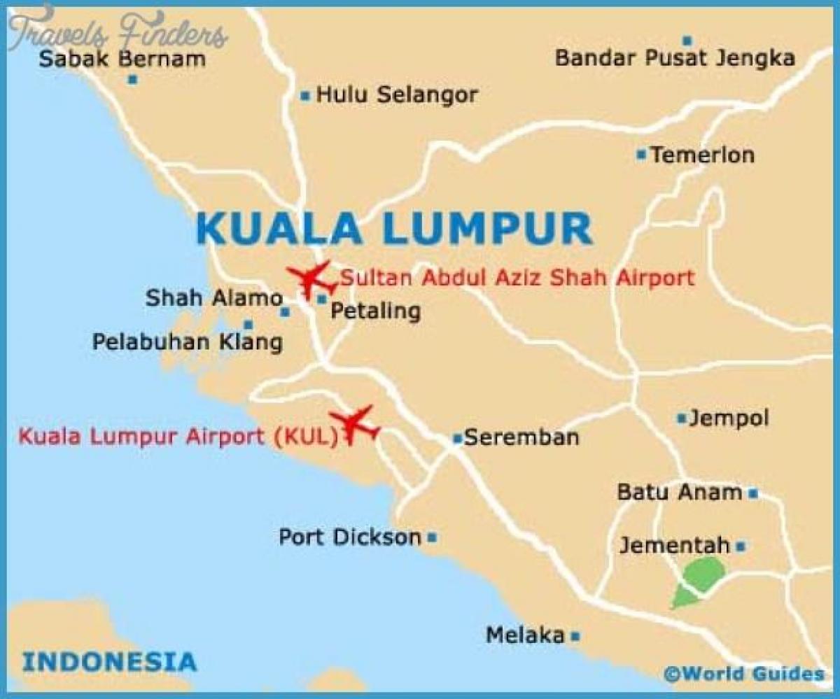 Plan des aéroports de Kuala Lumpur (KL)