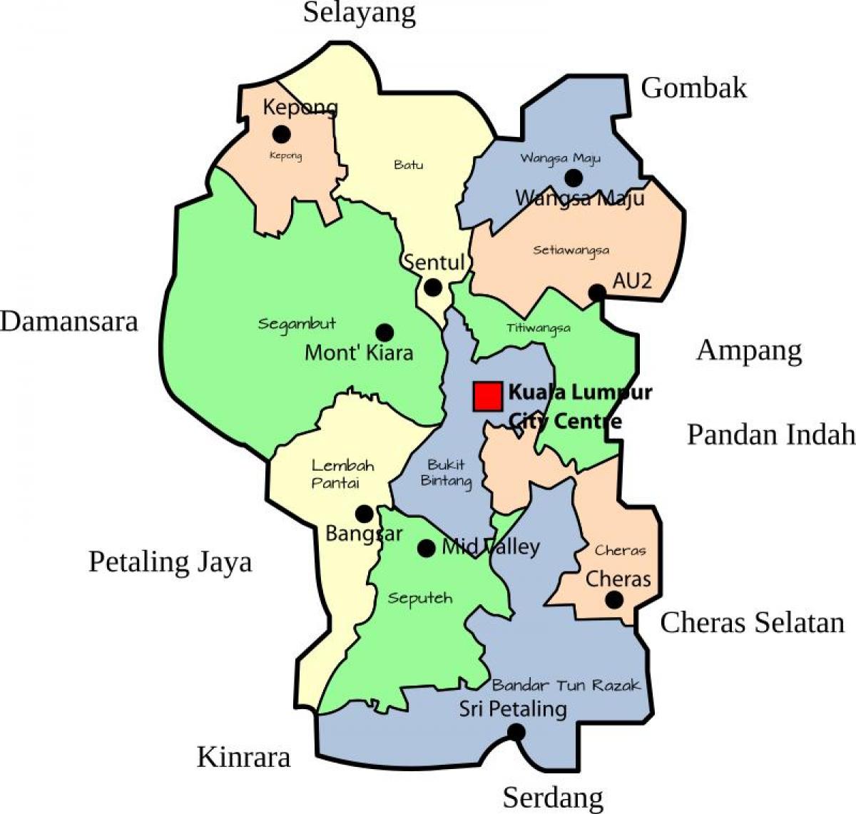 Plan districts Kuala Lumpur (KL)